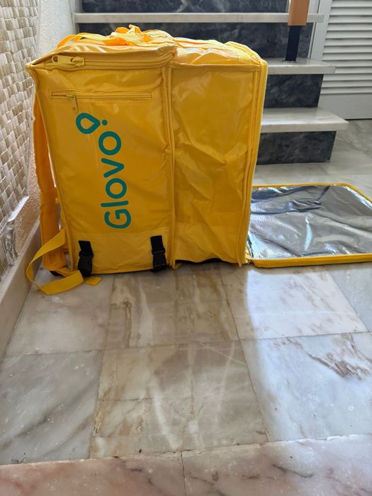 Mochilas da glovo impermeável vai com saco para chuva