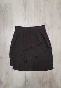 Czarna klasyczna spódnica z falbankami H&M 34