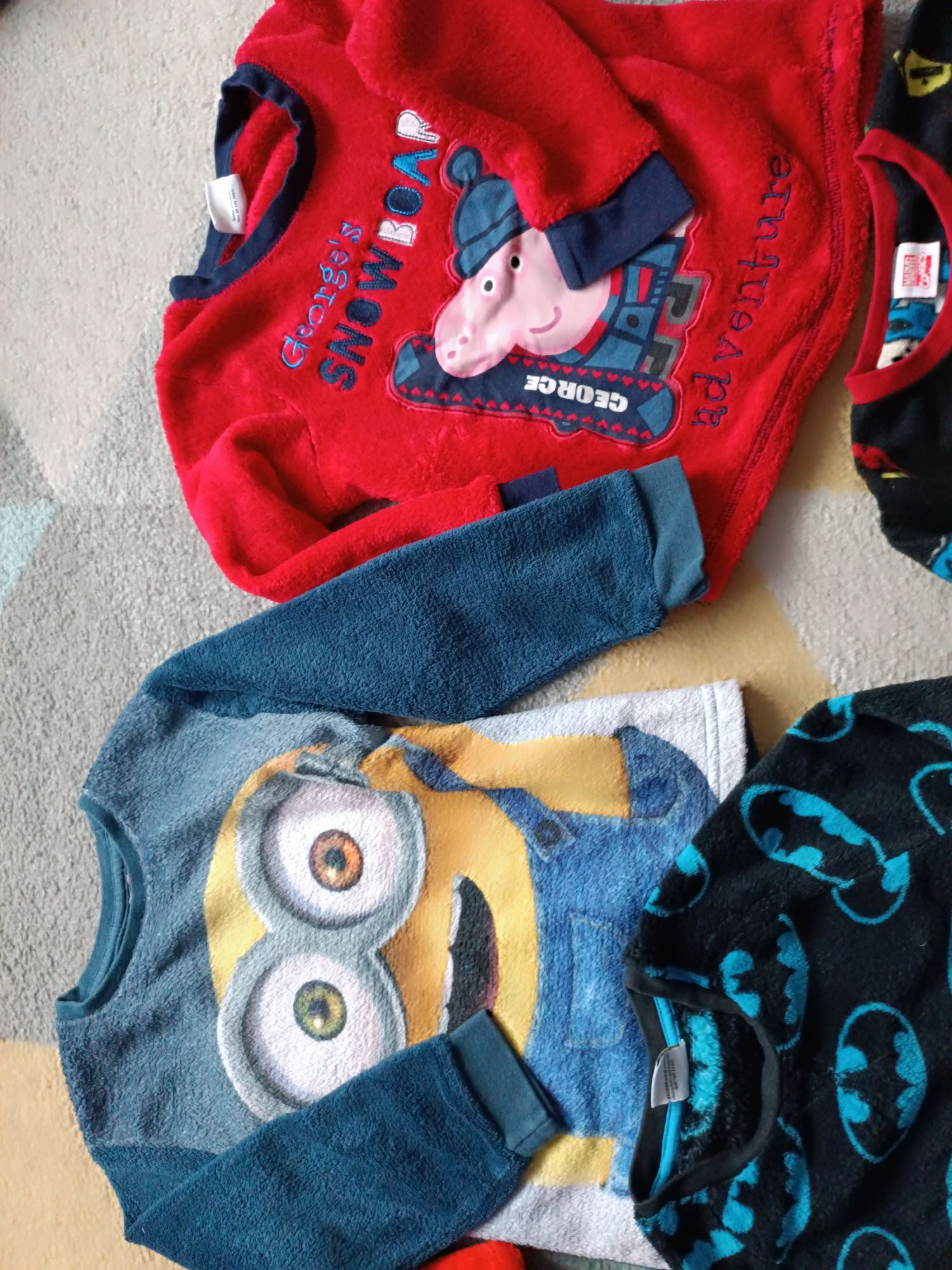 Zestaw zimowy piżama ciepła polar Batman Superman Minionki Primark