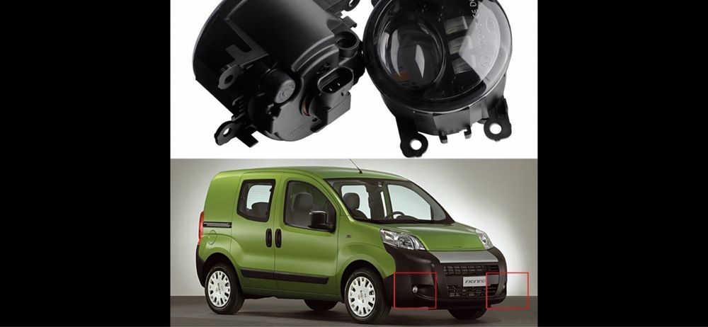 Противотуманки протитуманки птф Fiat Fiorino Qubo Citroen Nemo Bipper