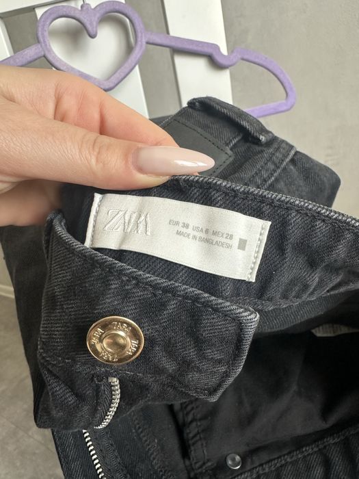 Джинси чорні ZARA 38р