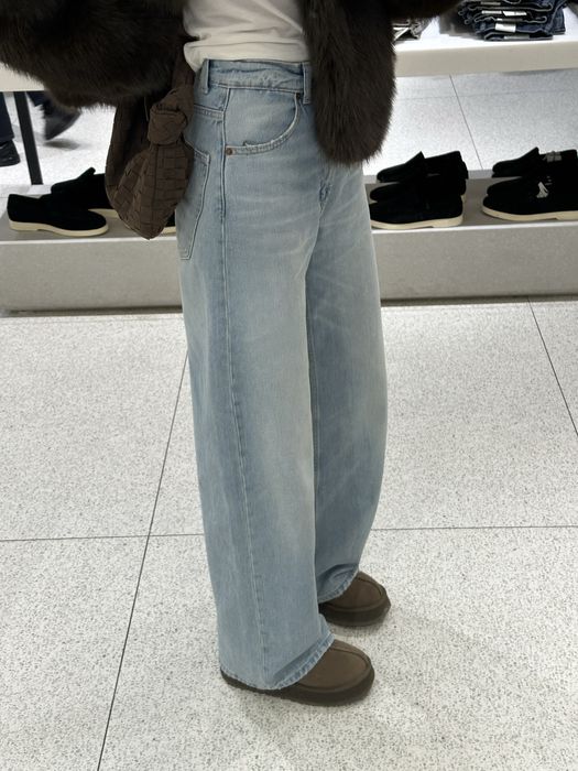 Блакитні джинси Zara extra wide leg baggy