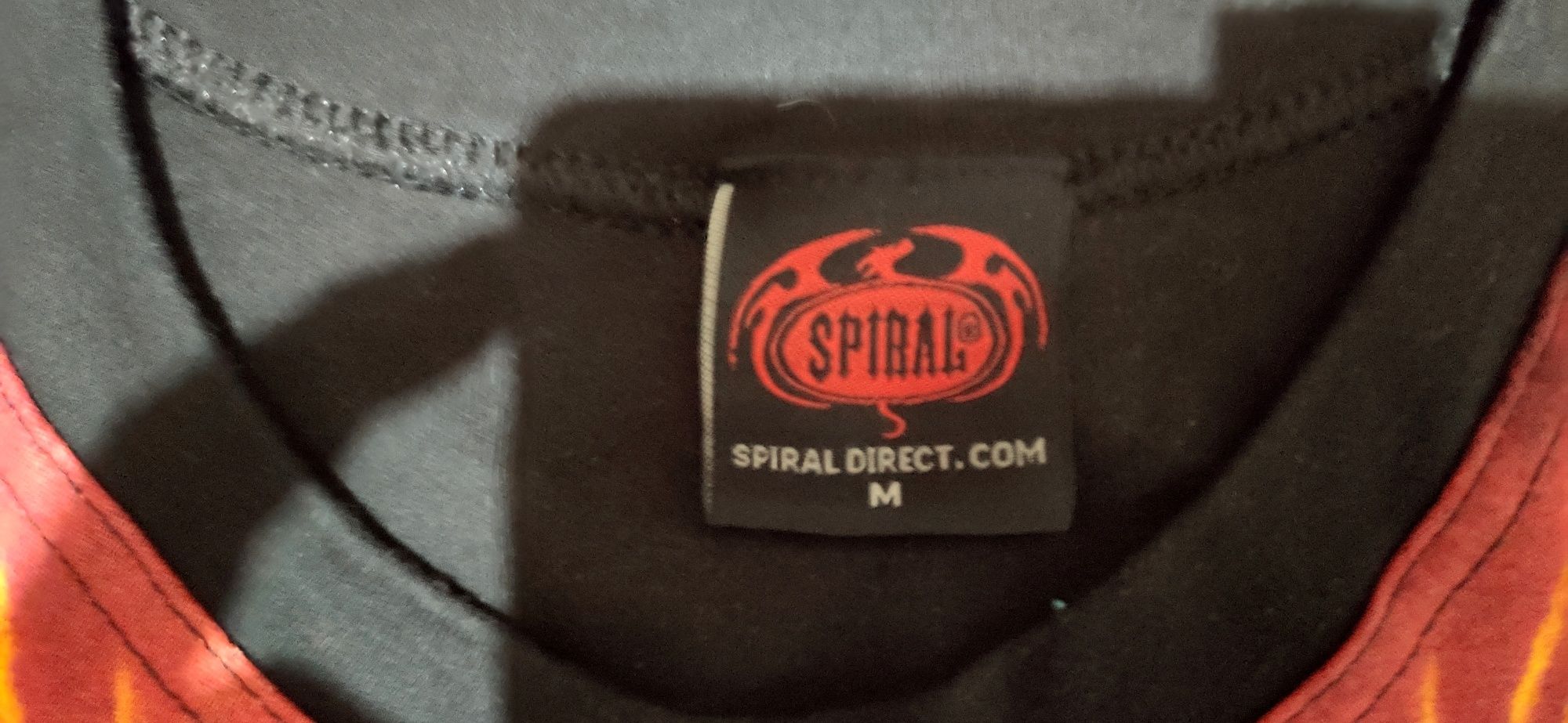 Longssleve bluza cienka Spiral ognista śmierć niepowtarzalny wzór