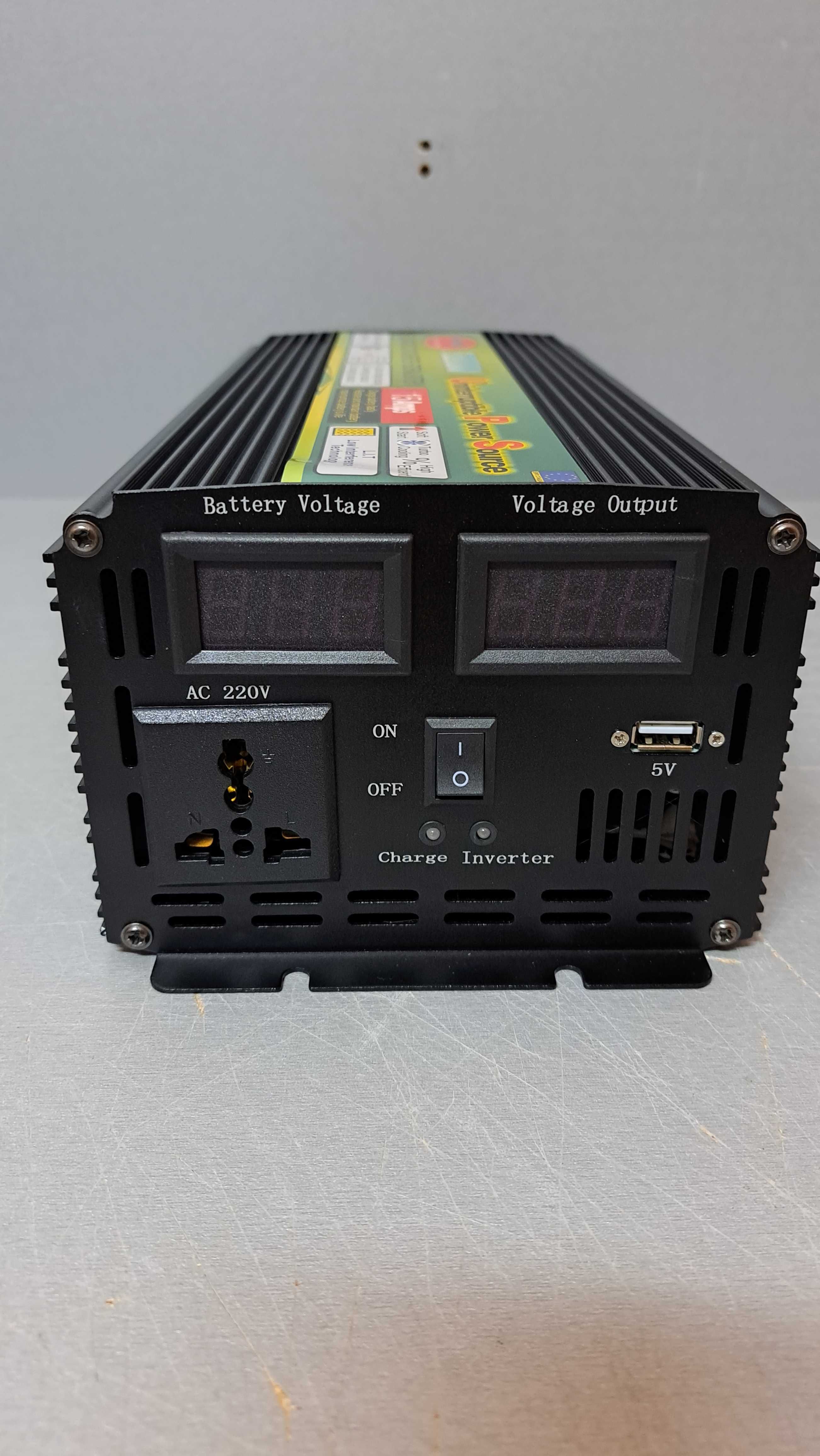 Преобразователь Wimpex 5200W-12V с зарядным устройством 15А. Инвертор