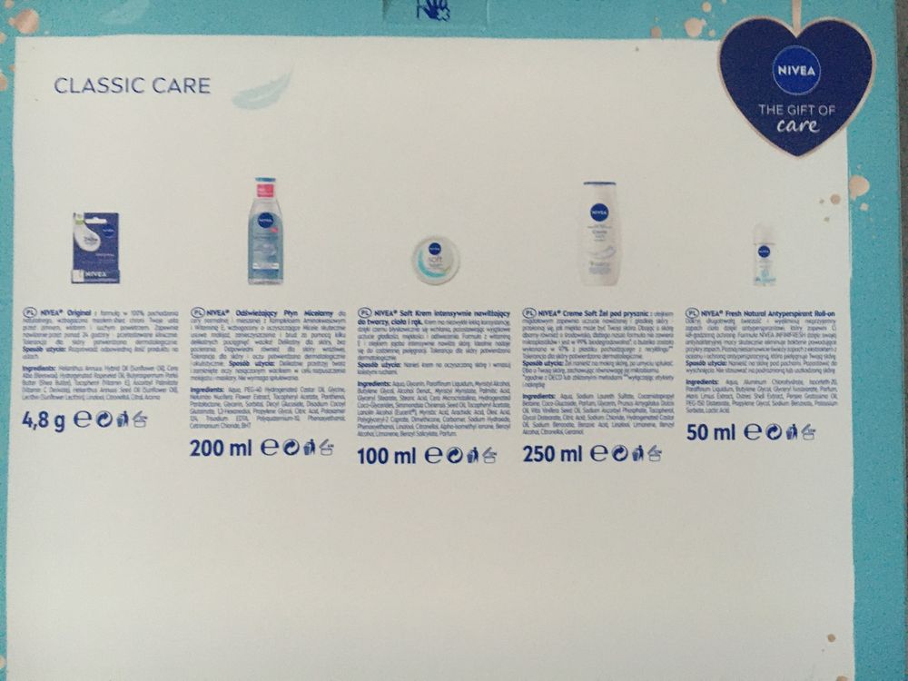 Zestaw kosmetykow Nivea 5 produktow kosmetyki