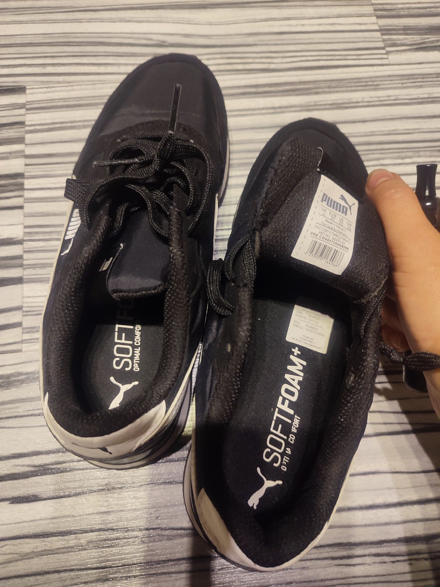 PUMA sneakersy black white 36 37 klasyczne czarnobiałe jak nowe unisex