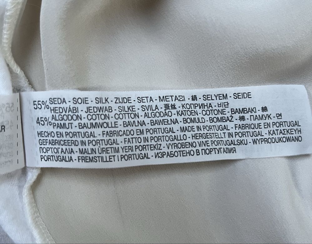 Jedwabna góra od piżamy Zara r. S