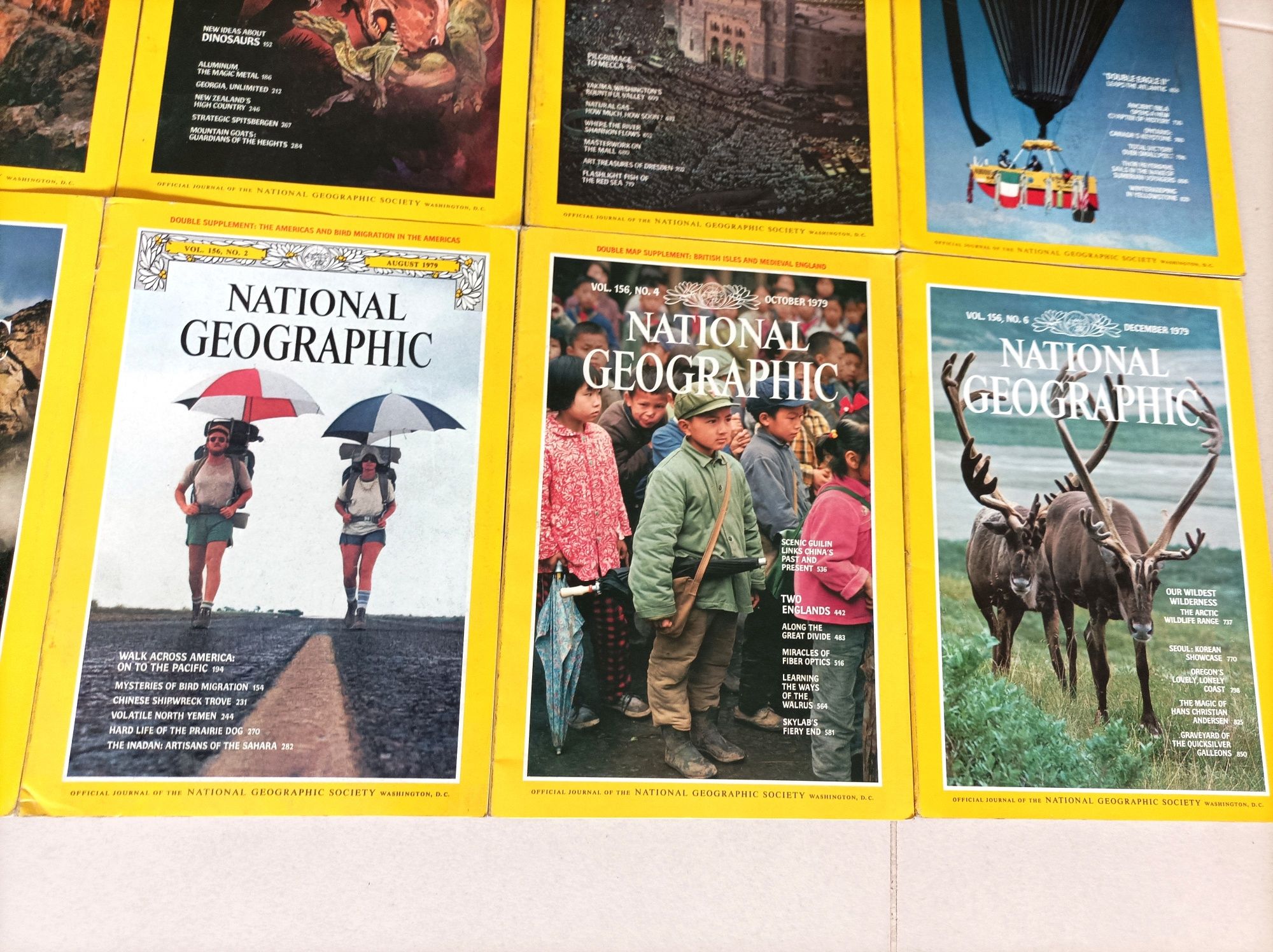 Lote de 30 revistas National Geographic antigas - Anos 70 (USA)