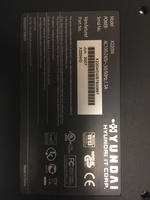 monitor 22 cale Hyundai