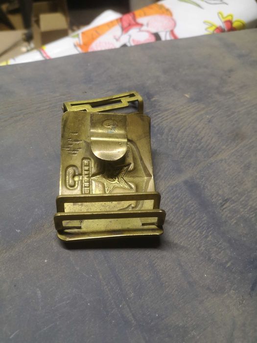 Пряжка и зацеп на ремень мор флот СССР якорь и серп и молот