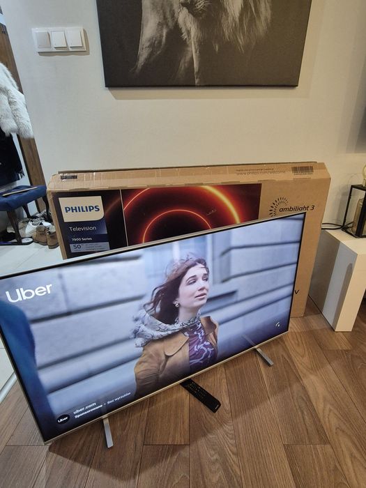 Telewizor philips 50 cali 4k Smart tv android 3 letni stan bdb