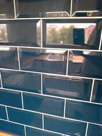 Płytki ścienne METROTILES 3D dark blue glossy 10x20 Golden Tile gat. I