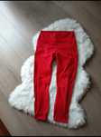 Sportowe, czerwone legginsy 7/8 S