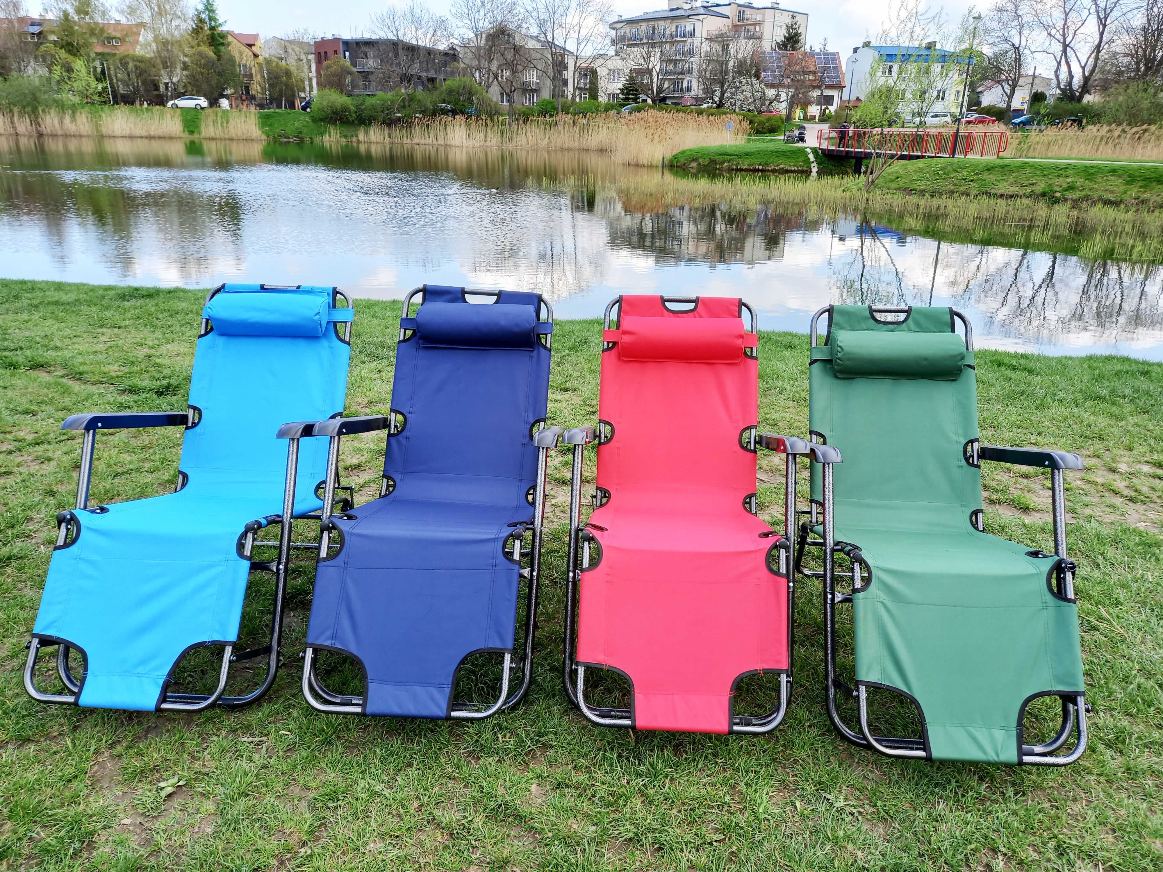 Nowe leżaki 3 pozycyjne rozkładane fotele ogrodowe do 120 kg