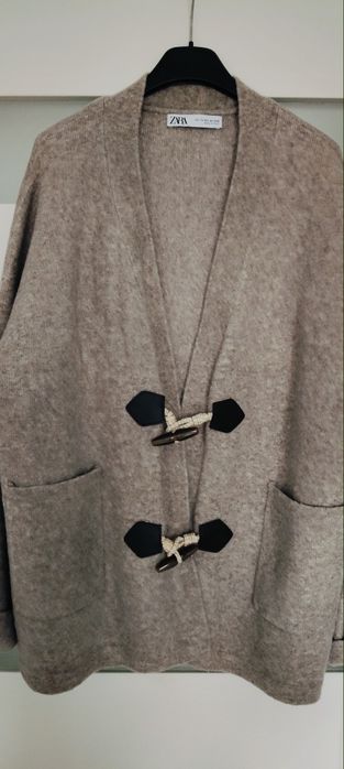 Sweterek kardigan oversize zara