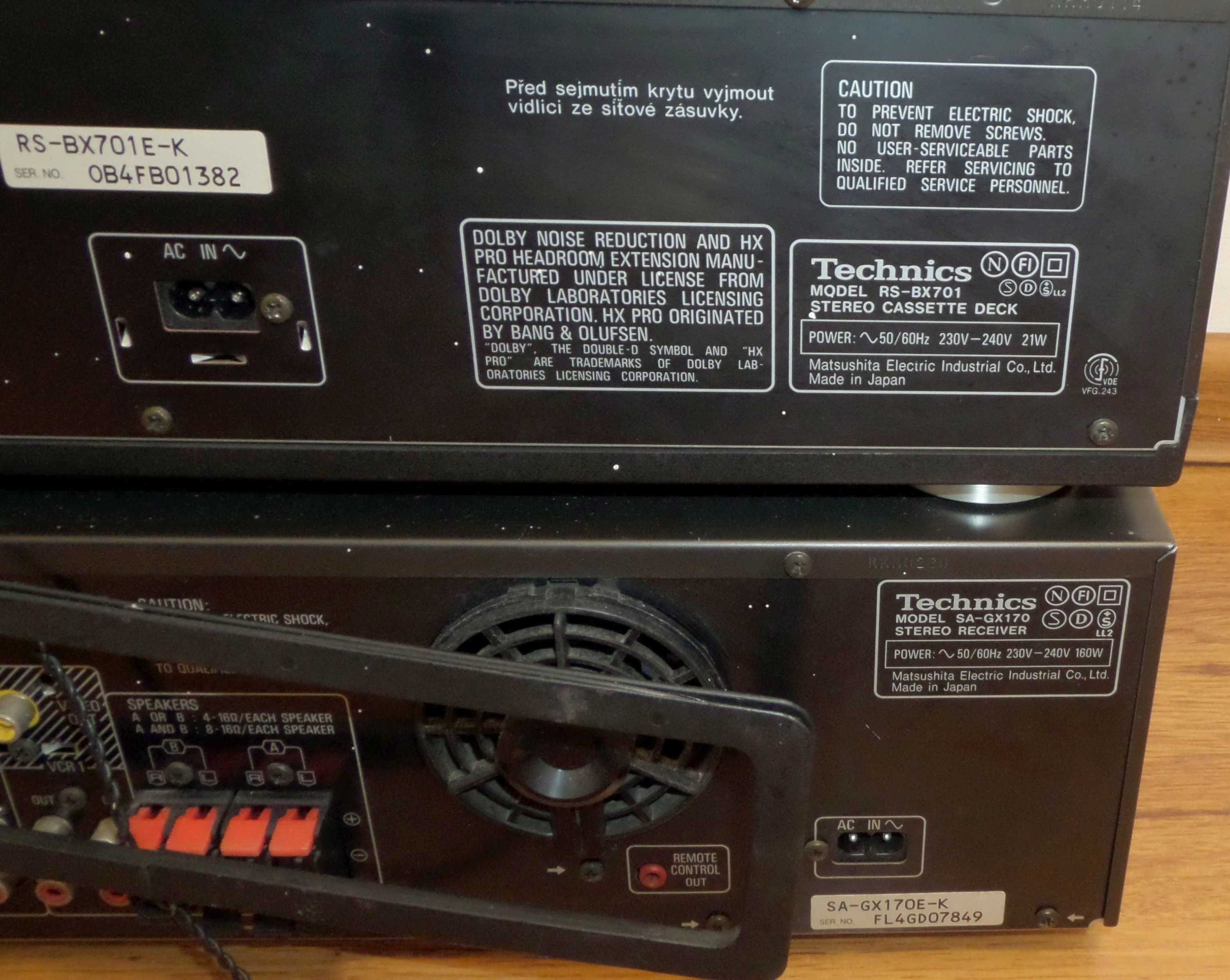 Wieża Technics CD Amp Magnetofon
