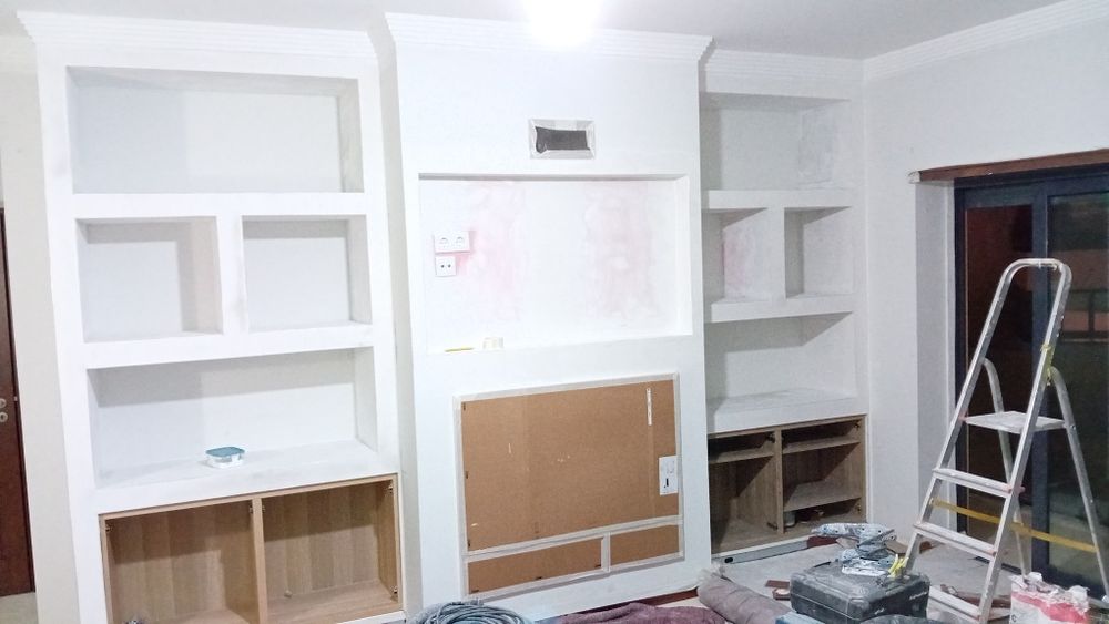 Pladur barramento flutuante pintura