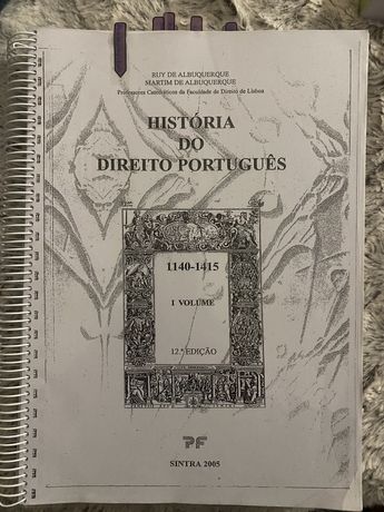 História do Direito Português - I volume