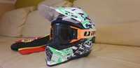 Kask crossowy ls2 + gogle r. M