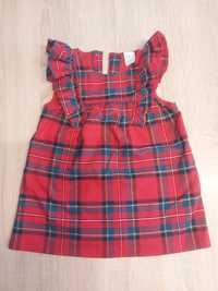 Sukienka czerwona niemowlęca H&M rozmiar 68