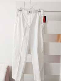 Nowe białe spodnie jak jeansy na gumie kieszenie wygodne letnie XXL