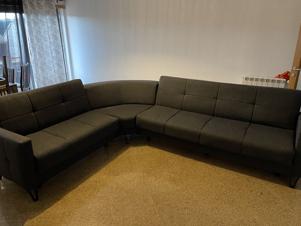 sofá de canto conforama com menos de 2 anos de uso