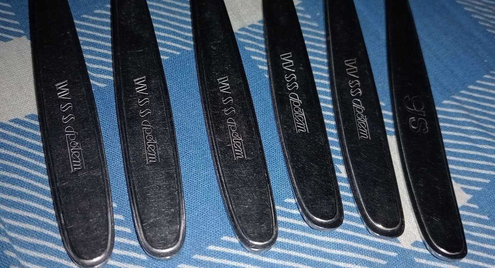 Zestaw 6 widelców Fraget  sygnowanych WSS Społem i GS  vintage PRL