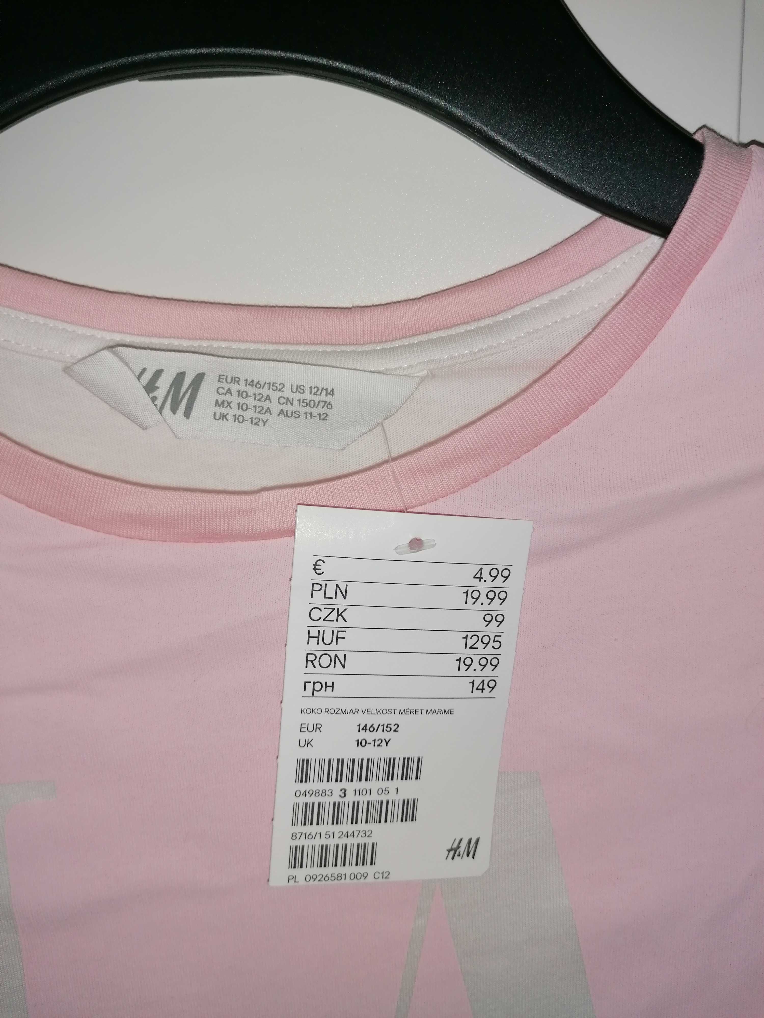 Koszulka nowa H&M rozmiar 146/152