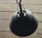 Lampa wisząca łańcuch loft czarna z przetarciami