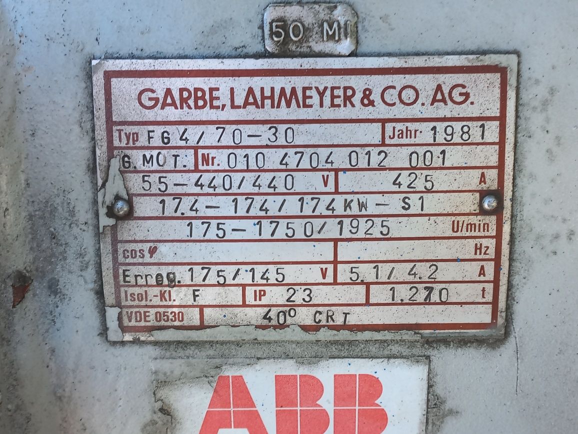 Silnik prądu stałego DC  45kW 1gg5184