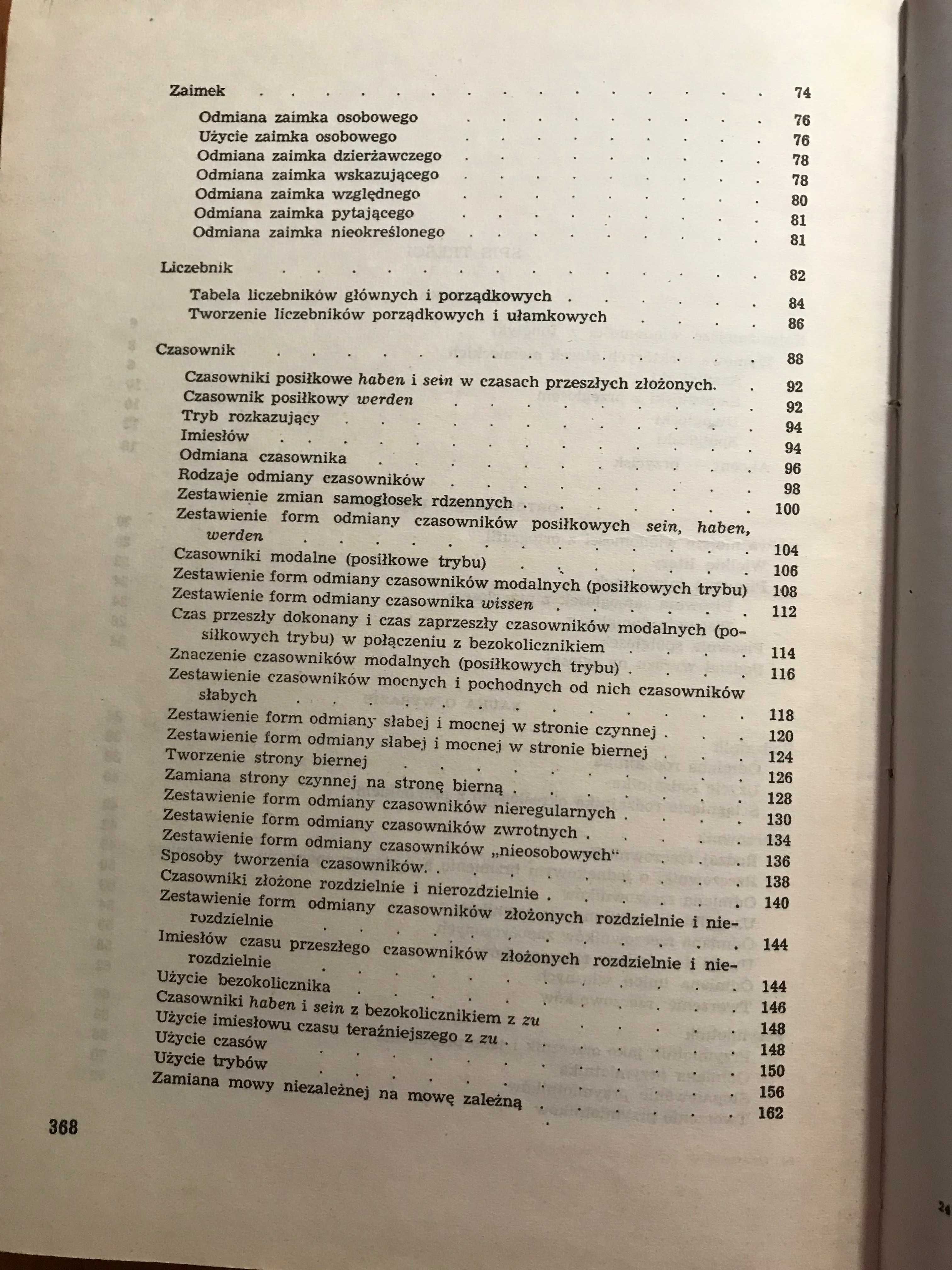 Zwięzła gramatyka języka niemieckiego Dewitzowa Płaczkowska 1958r