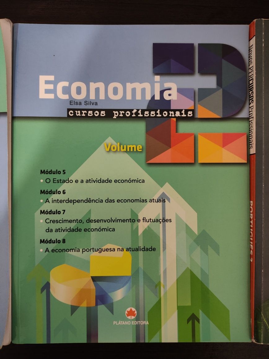 Livros do Ensino Profissional, Português, Economia e Inglês