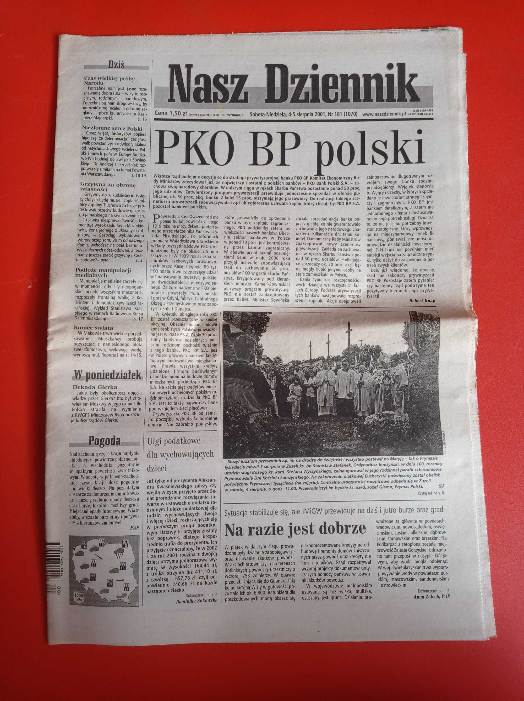Nasz Dziennik, nr 181/2001, 4-5 sierpnia 2001