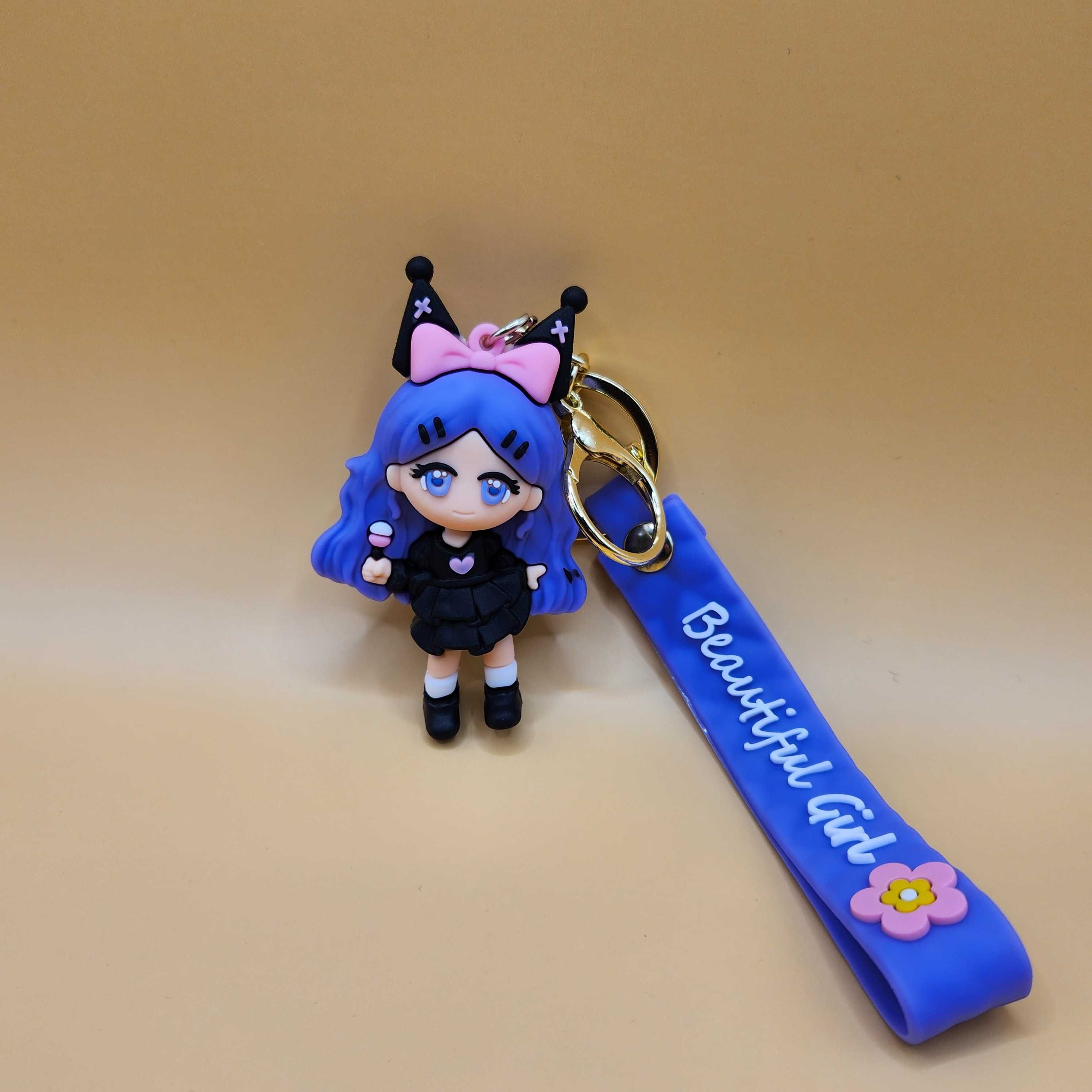 Breloczek do kluczy Anime Kawaii School Girl z kreskówki