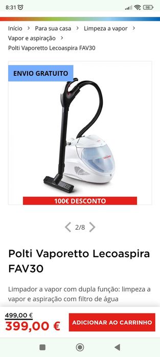 Aspirador Vaporetto FAV30