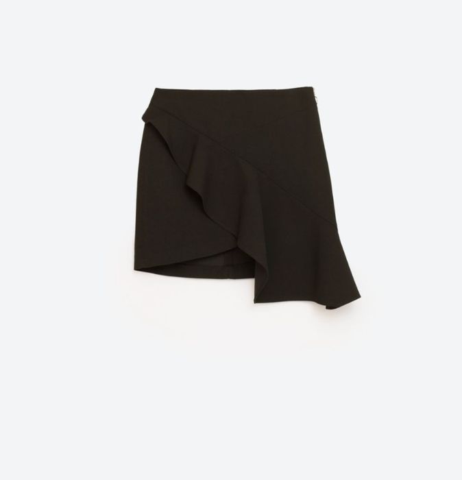 Spódnica zara czarna z falbanką rozm S