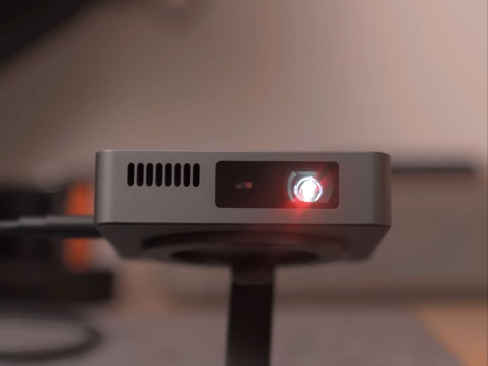 Mini Projetor USB-C 720p foco a laser