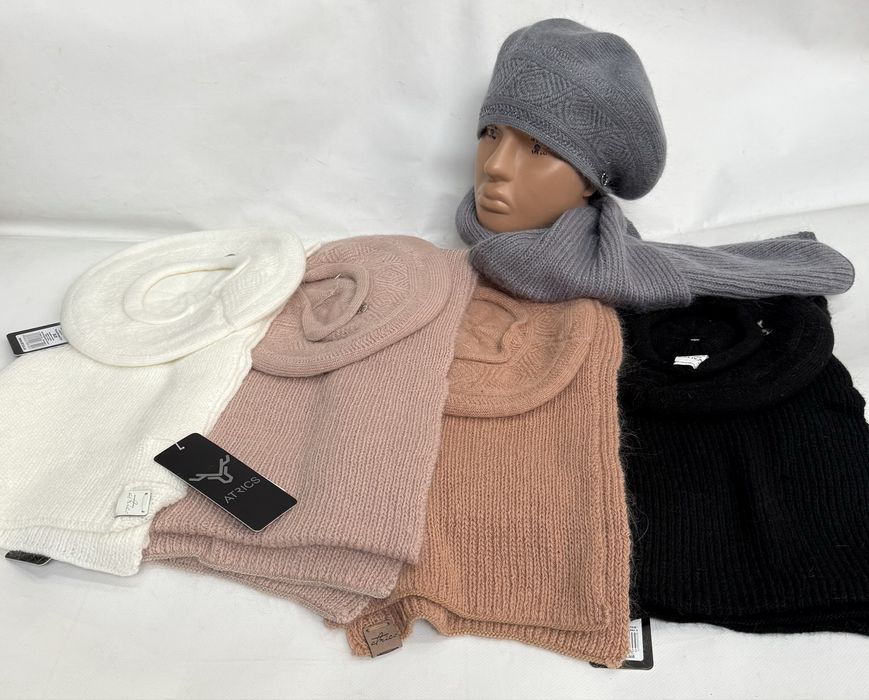 Ангорові набори,шапка,шарф,берет