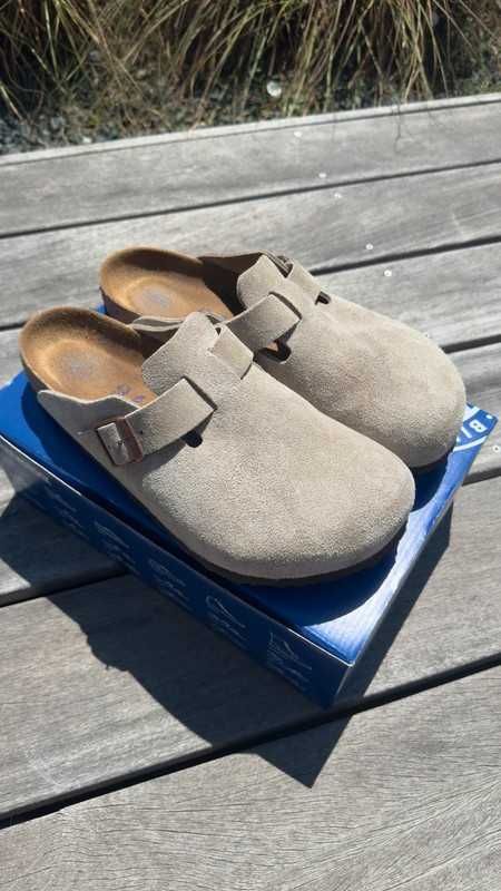 "Buty męskie i damskie" Birkenstock Brązowe chodaki Roz 37