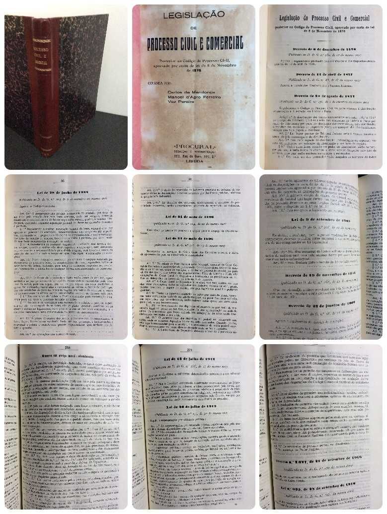 Legislação do processo civil e comercial, posterior...