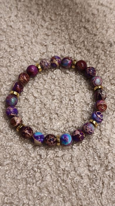 Bransoletka z naturalnych kamieni Jaspis