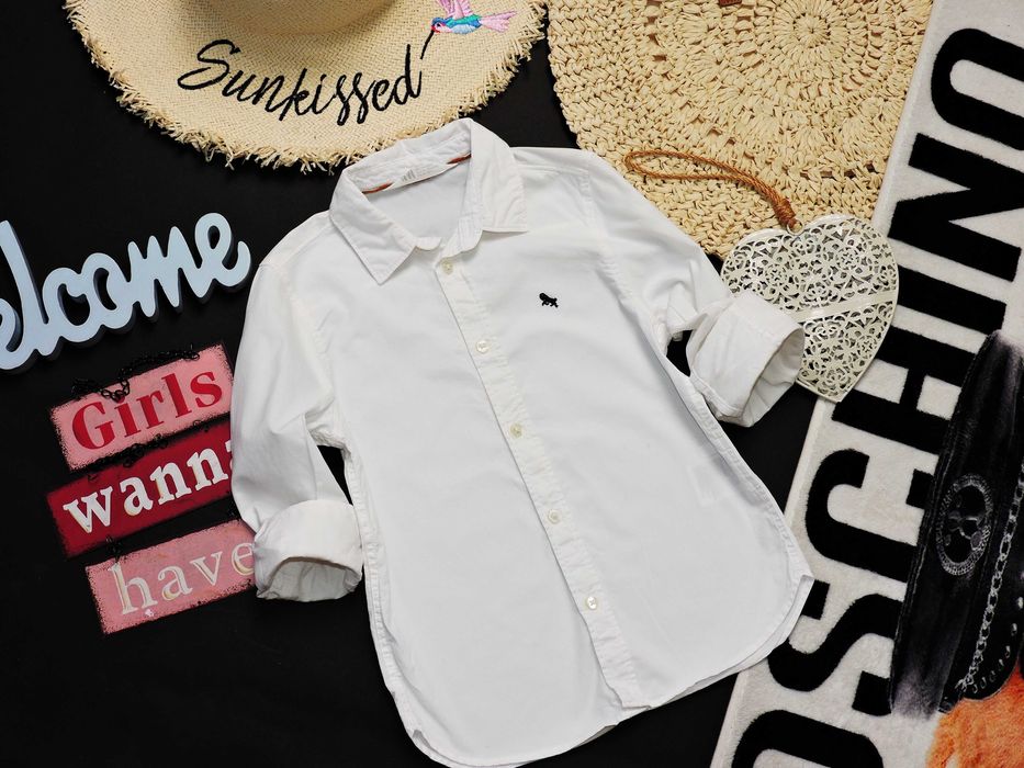 H&M - biała koszula konik r 116