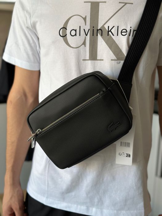 Чоловіча,мужская сумка через плече,бананка Lacoste