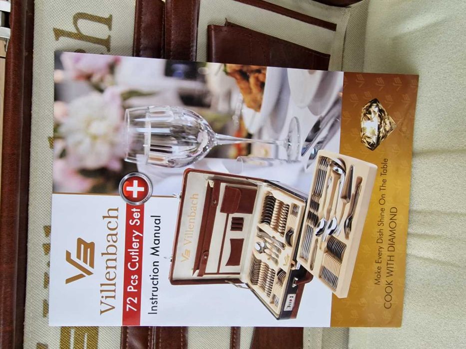 Sztućce ze stali nierdzewnej Villenbach oryginalne 72 elementy NOWE