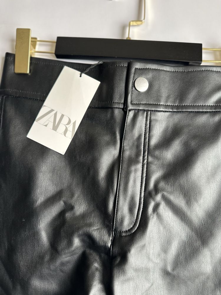 Кожаные штаны лосины леггинсы Zara