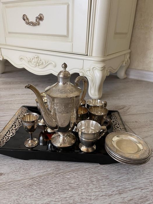 Сервиз мельхиоровый посеребренный