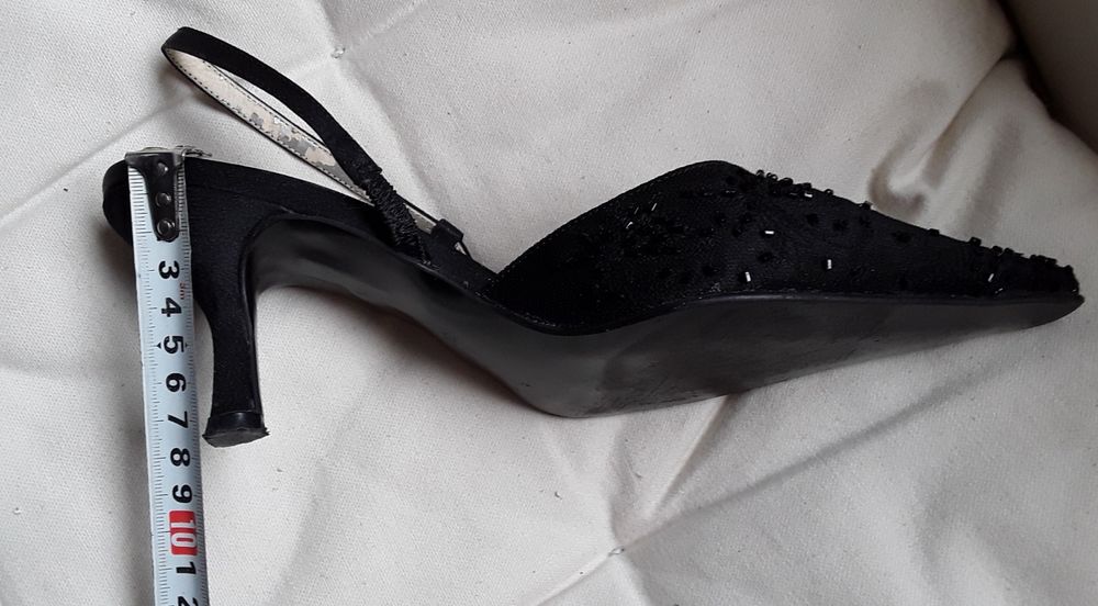 Sapatos de senhora preto com aplicações, Menbur, tamanho 38