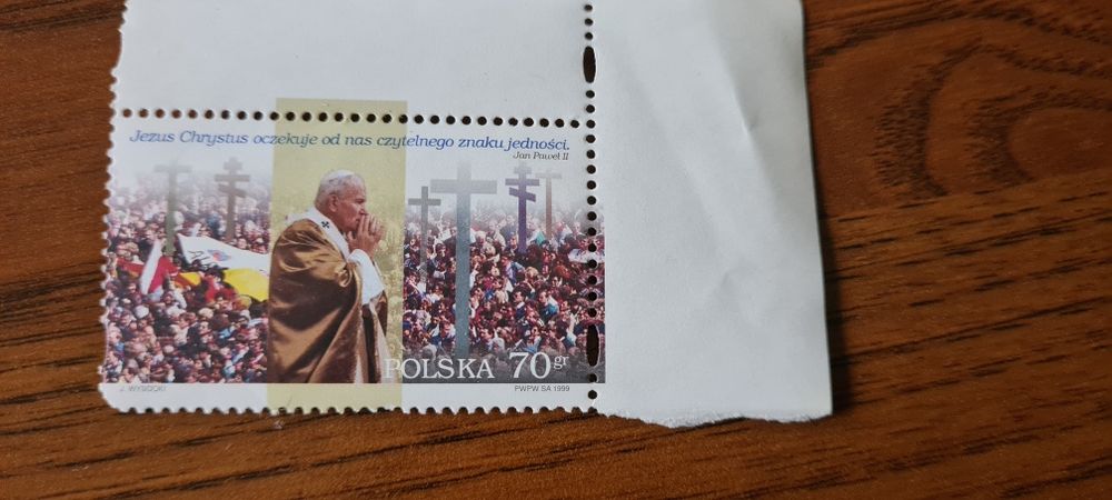 Znaczek z Papieżem J P