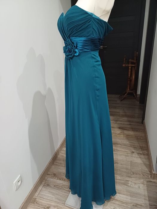 Sukienka balowa butelkowa zieleń Jora Collection rozm 2XS.