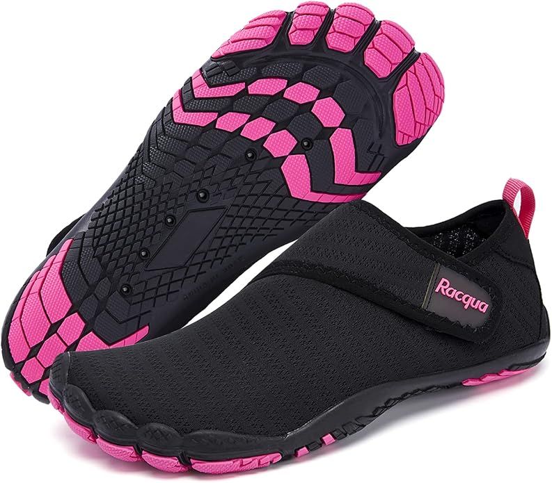 Buty Do Wody Unisex Kąpielowe Sportowe Do Pływania Czarno Różowe 36
